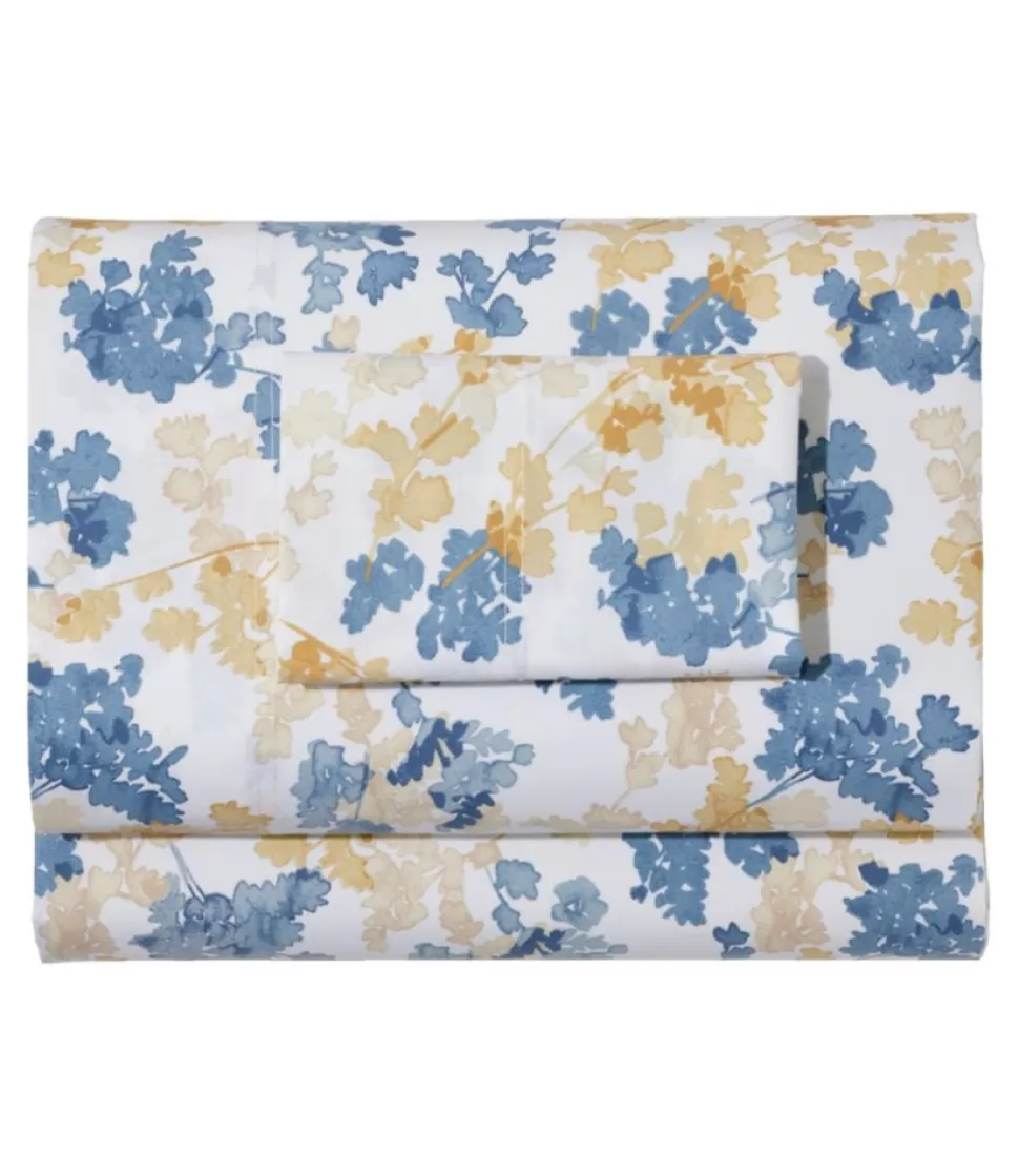 Sale "Organic Cotton Percale Sheet Collection, Botanical Print" Bedding