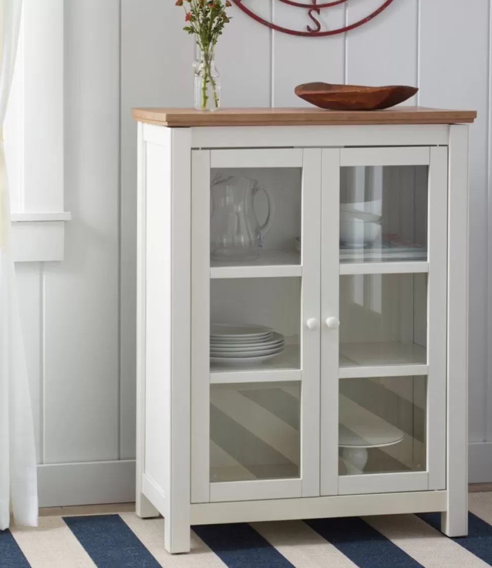 New "Painted Farmhouse Cabinet, Wood Top" Furniture