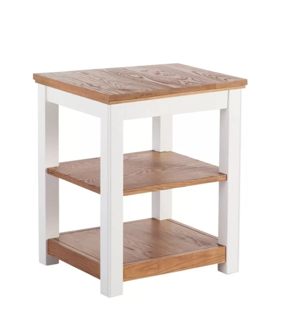 Best "Painted Farmhouse Two-Shelf End Table, Wood Top" Furniture