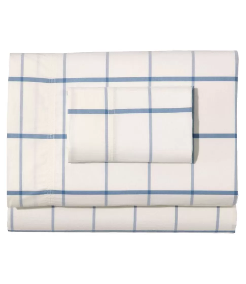 Sale "Peached Cotton Sheet Collection, Windowpane" Bedding