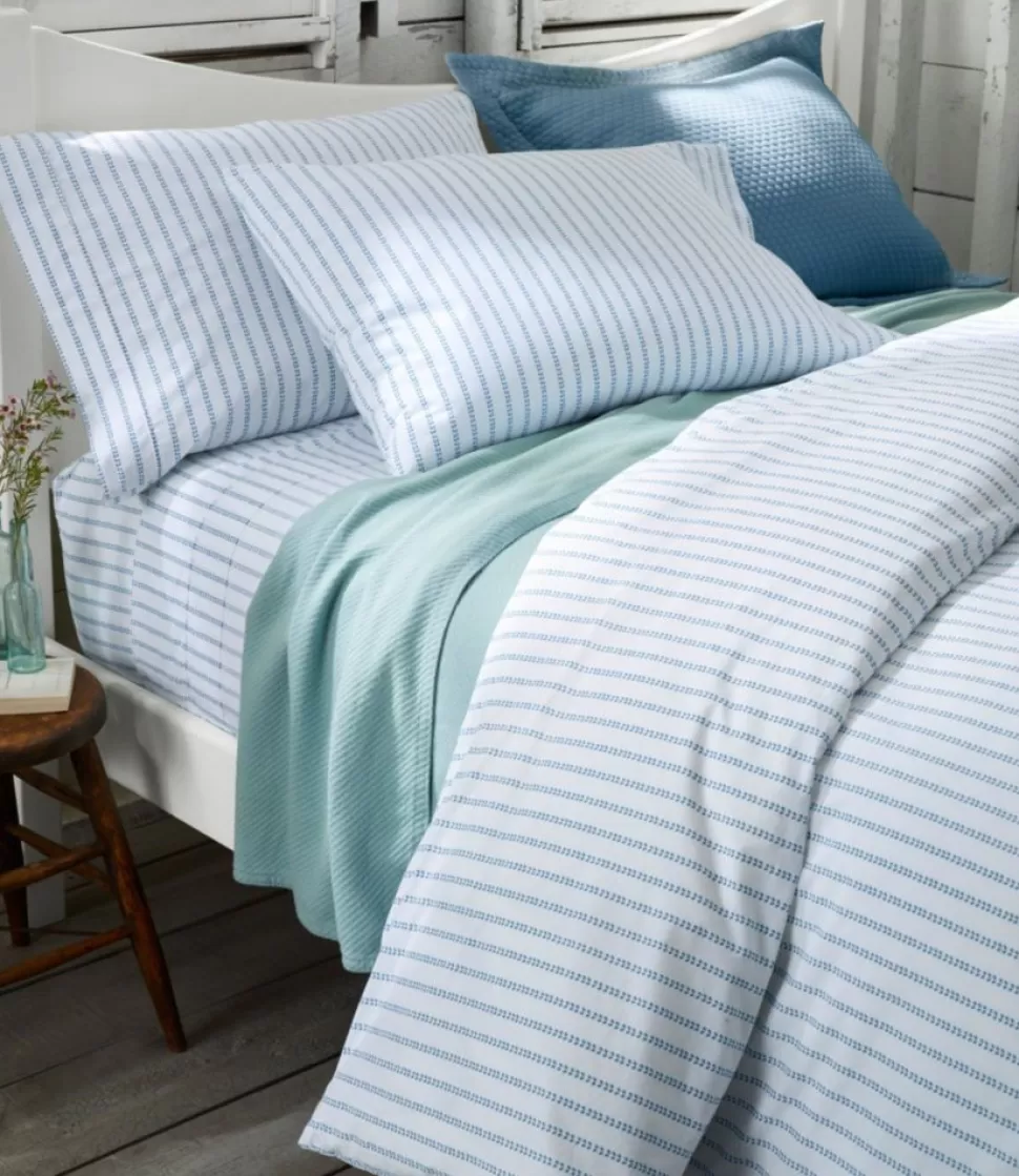Shop "Sunwashed Percale Sheet Collection, Stripe Leaf" Bedding