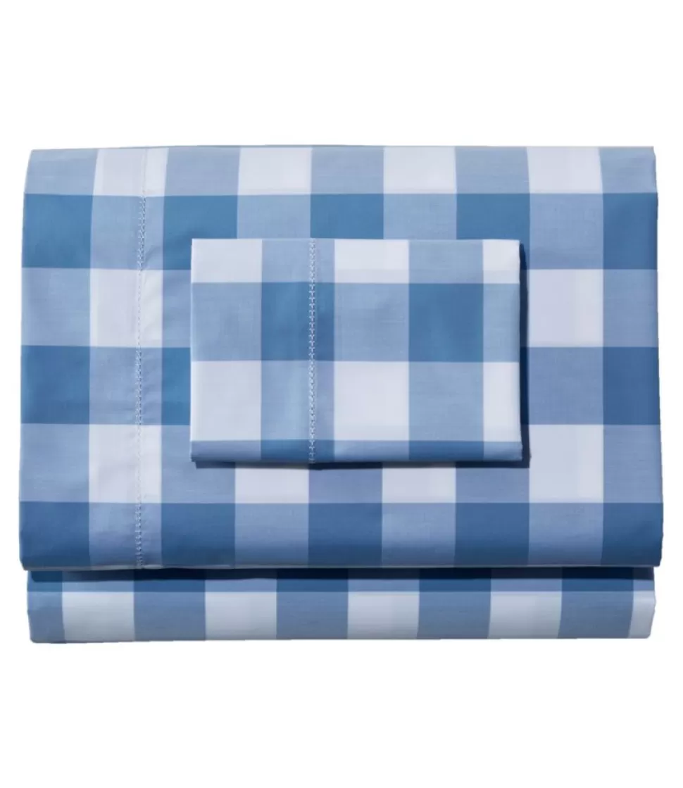 Online "280-Thread-Count Pima Cotton Percale Sheet Set, Check" Bedding