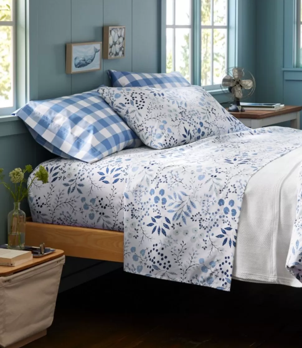 Online "280-Thread-Count Pima Cotton Percale Sheet Set, Check" Bedding