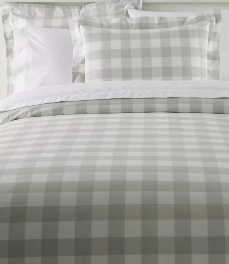 Best "280-Thread-Count Pima Percale Comforter Cover Collection, Check" Bedding