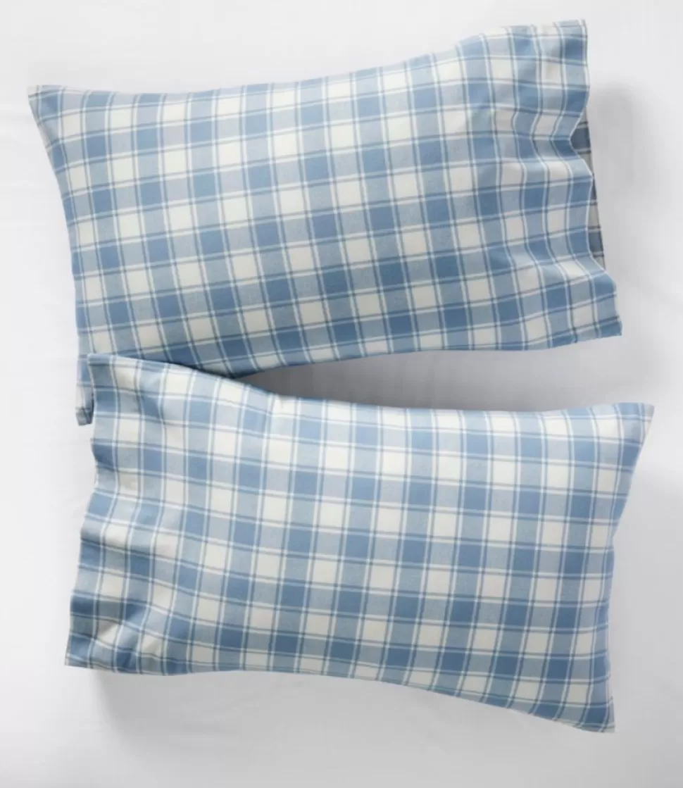 New "Ultrasoft Comfort Flannel Pillowcases, Check Set of Two" Bedding