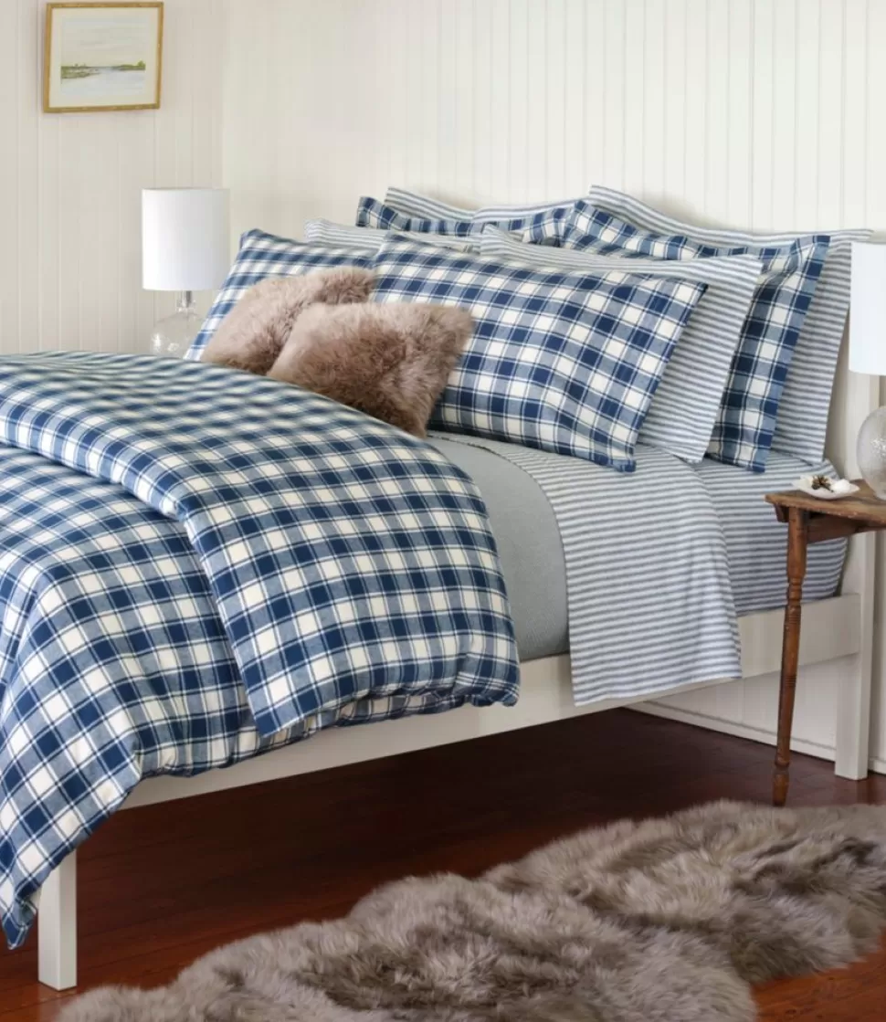 New "Ultrasoft Comfort Flannel Pillowcases, Check Set of Two" Bedding