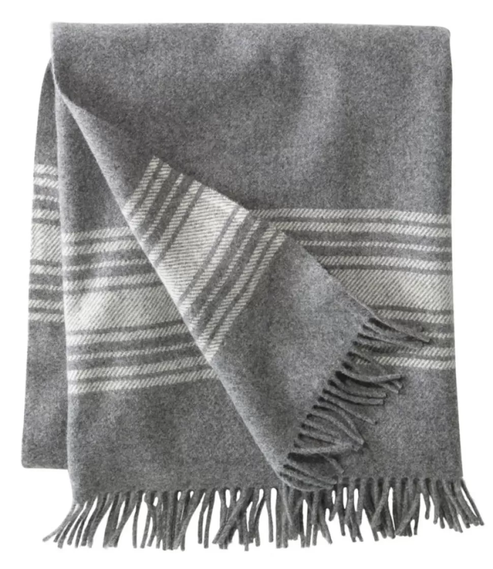 Clearance "Washable Wool Throw, Striped" Bedding | Home Decor