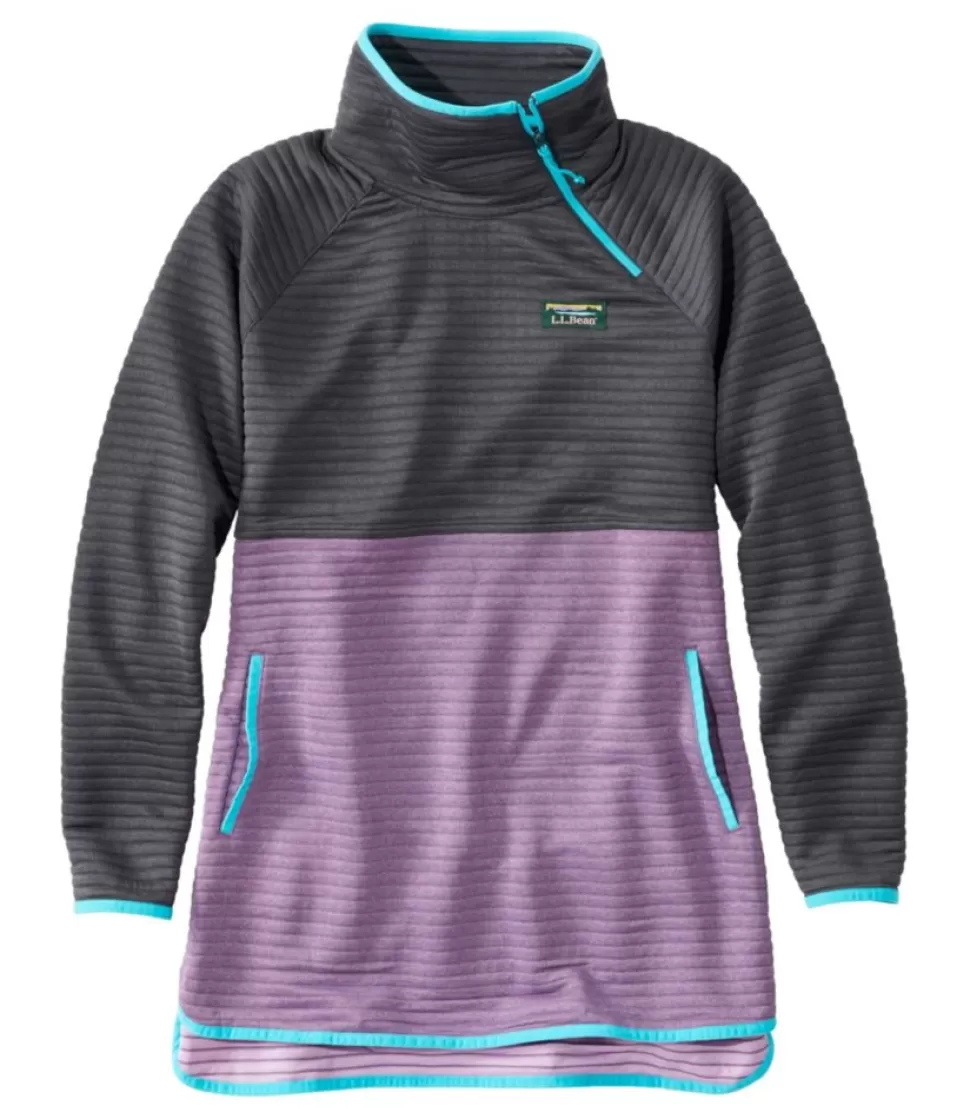 Hot "Women's Airlight Knit Asymmetrical Quarter-Zip Tunic, Colorblock" Women Sweatshirts | Fleece