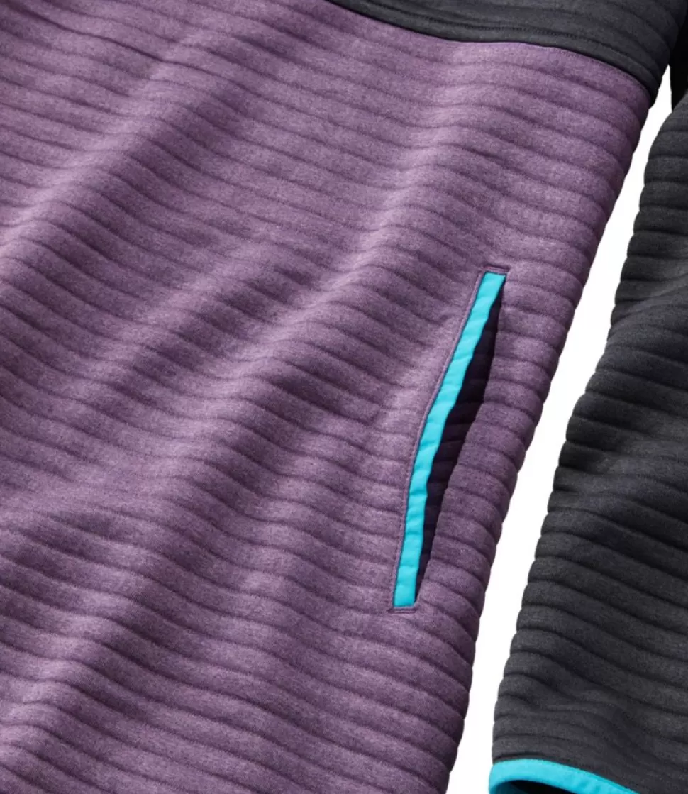 Hot "Women's Airlight Knit Asymmetrical Quarter-Zip Tunic, Colorblock" Women Sweatshirts | Fleece