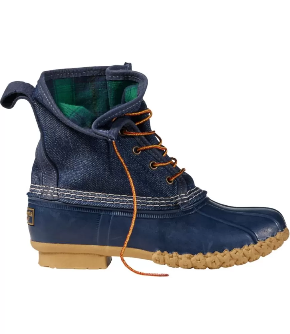 New "Women's Bean Boots, 8" Denim Insulated Flannel-Lined" Women Boots
