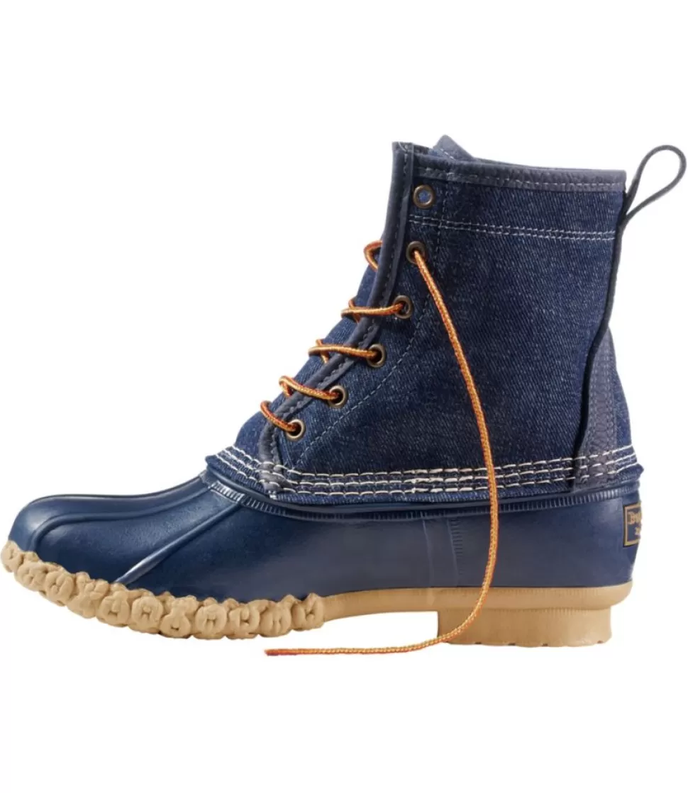 New "Women's Bean Boots, 8" Denim Insulated Flannel-Lined" Women Boots