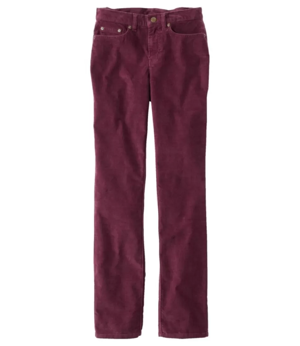 Clearance "Women's BeanFlex Five-Pocket Corduroy Pants, Mid-Rise Straight-Leg" Women Pants