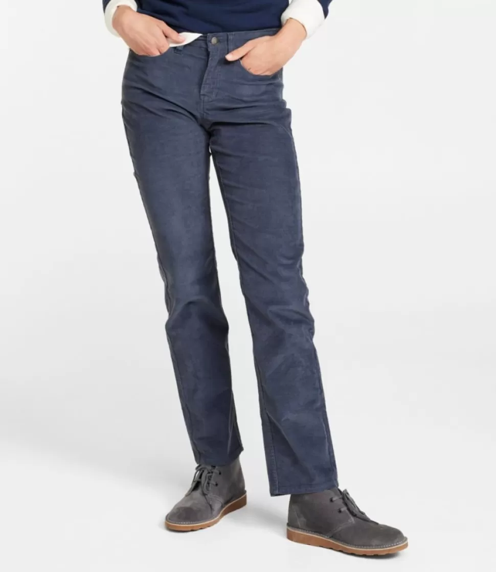 Clearance "Women's BeanFlex Five-Pocket Corduroy Pants, Mid-Rise Straight-Leg" Women Pants
