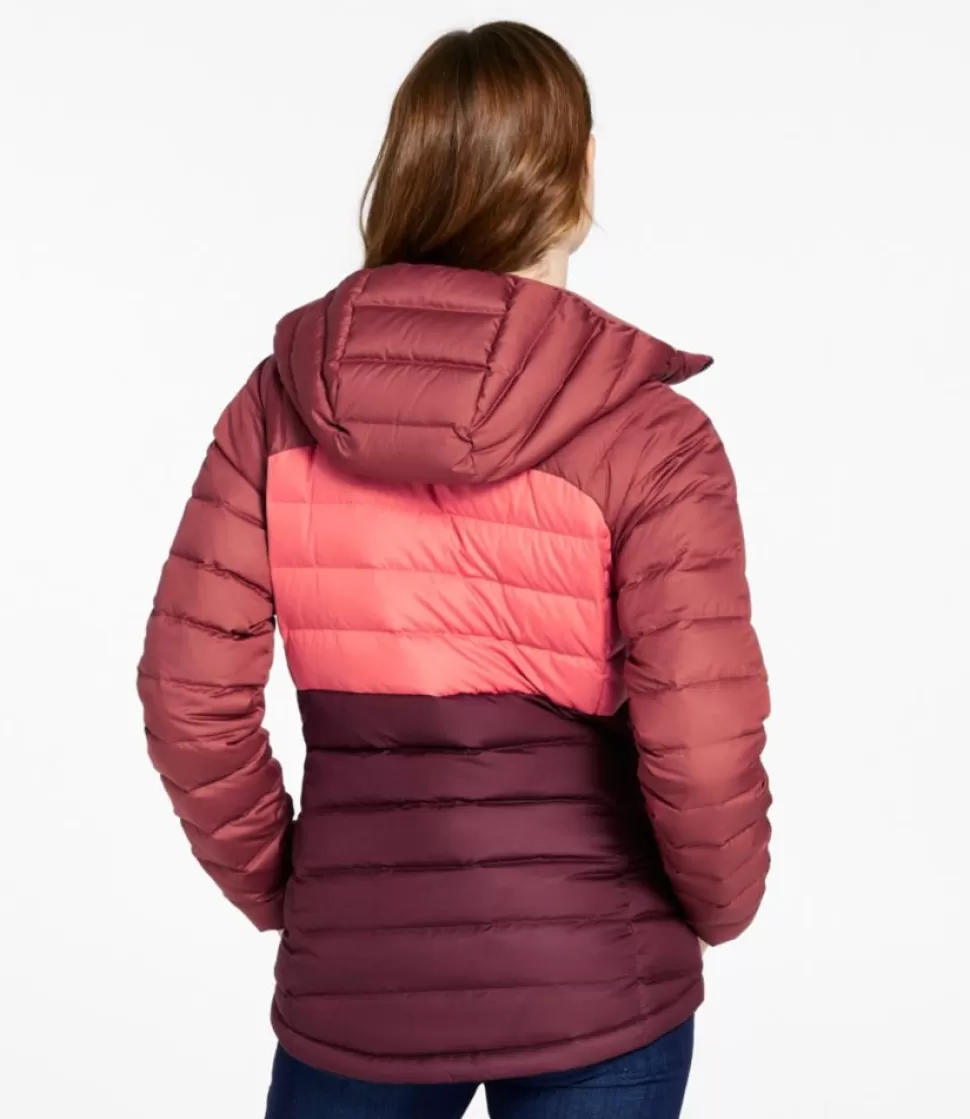 Sale "Women's Bean's Down Hooded Jacket, Colorblock" Women Insulated Jackets