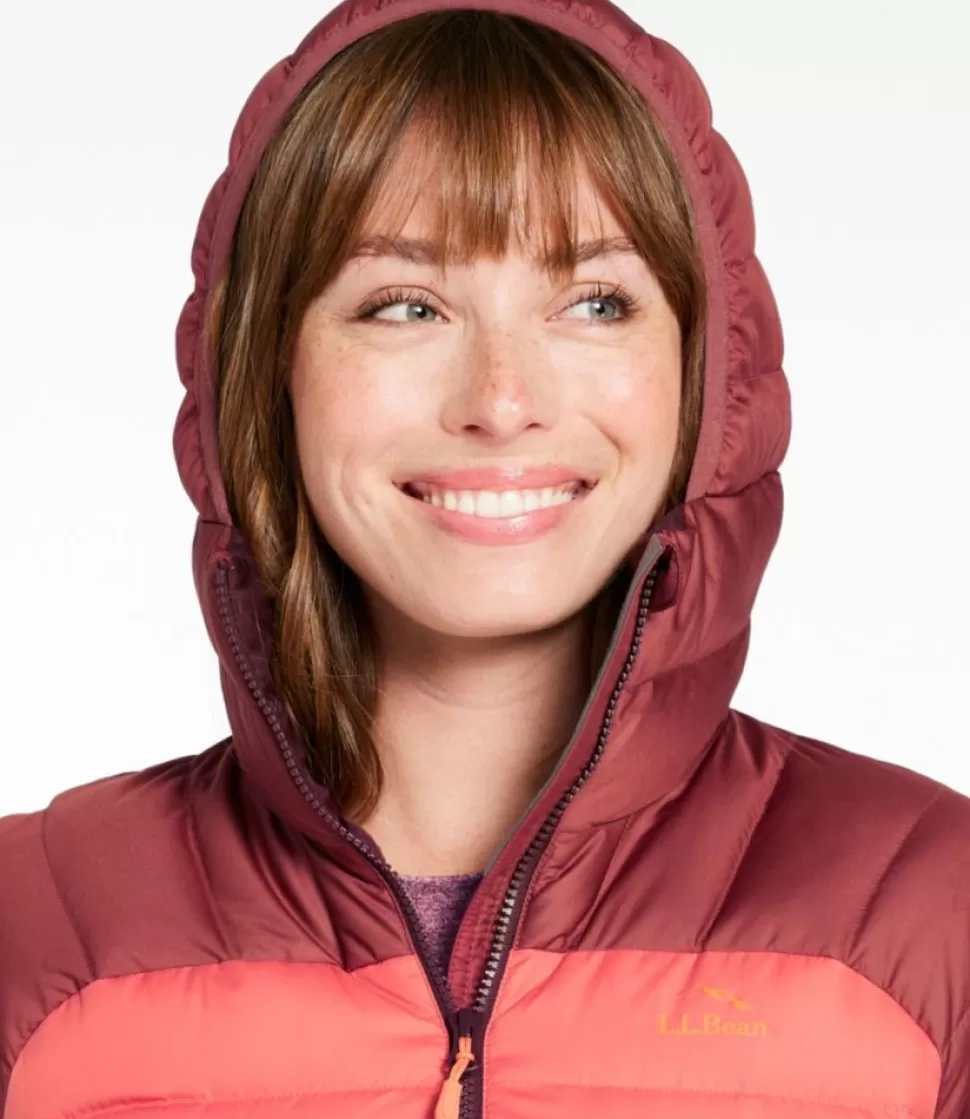 Sale "Women's Bean's Down Hooded Jacket, Colorblock" Women Insulated Jackets