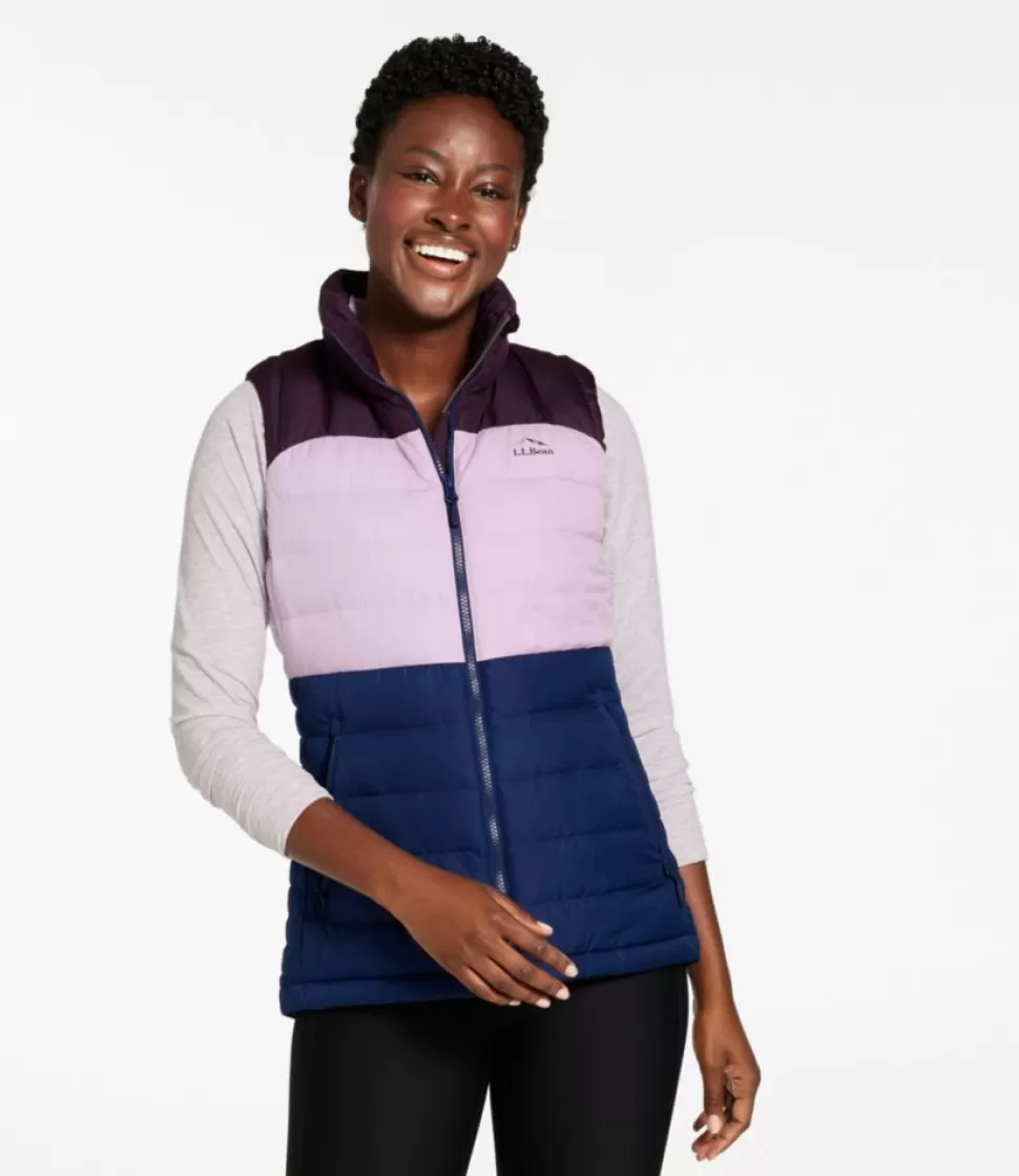 Outlet "Women's Bean's Down Vest, Colorblock" Women Vests