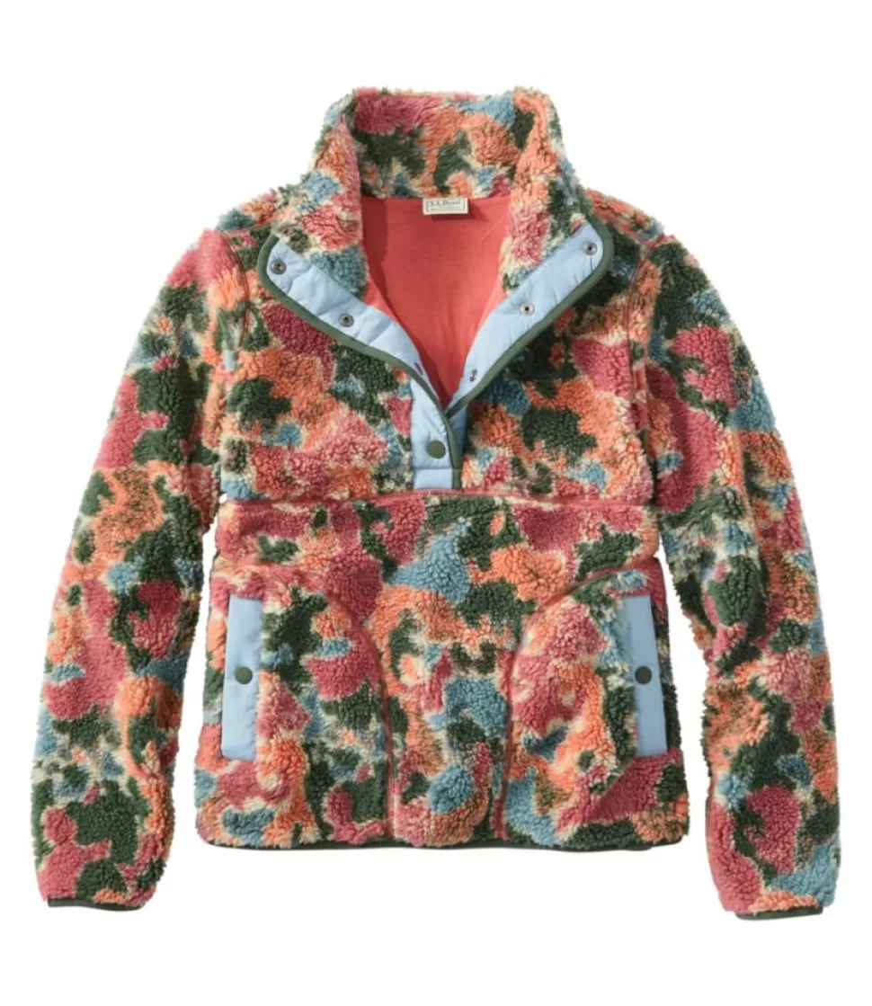 Cheap "Women's Bean's Sherpa Fleece Pullover, Print" Women Fleece | Fleece