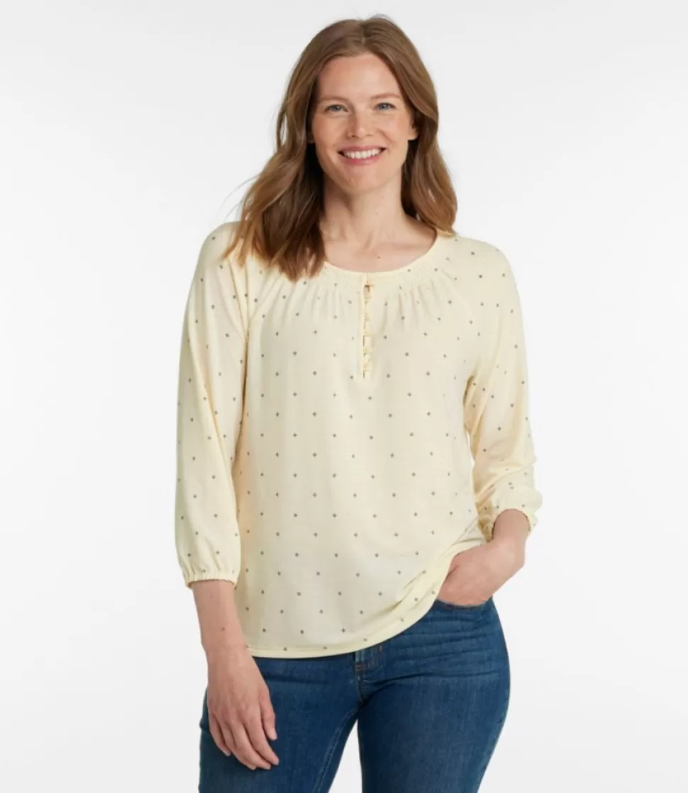 Discount "Women's Camden Hills Tee, Three-Quarter-Sleeve Print" Women Shirts & Tops