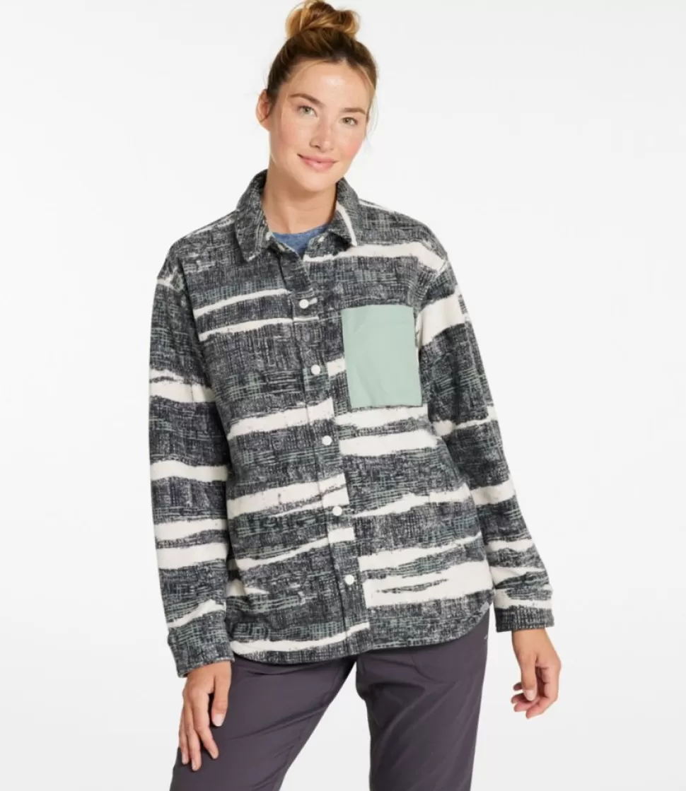 Sale "Women's Camp Fleece Overshirt, Print" Women Activewear