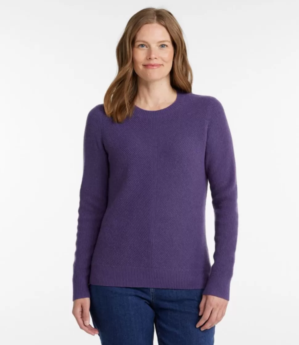 Cheap "Women's Classic Cashmere Textured Sweater, Crewneck" Women Sweaters