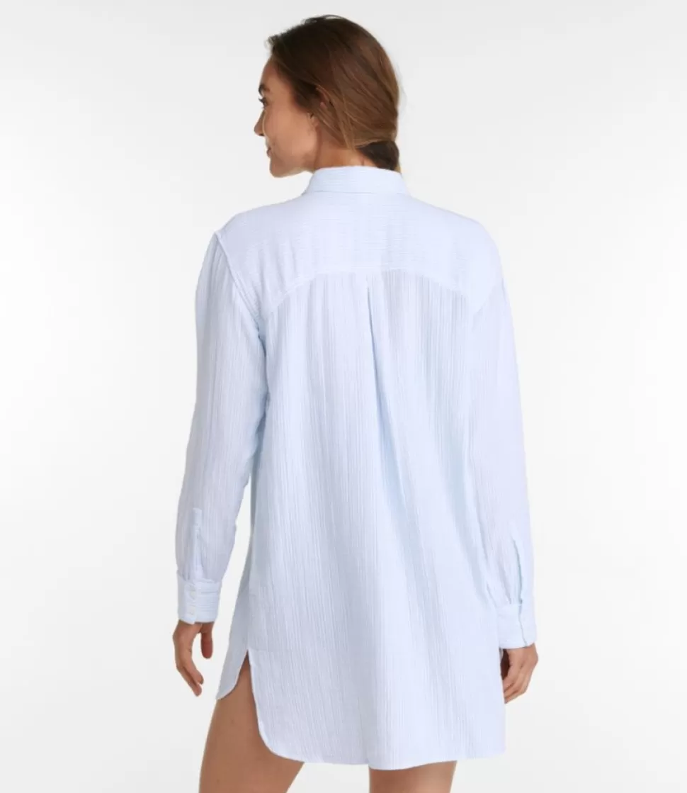 Store "Women's Cloud Gauze Cover-Up Shirt, Stripe" Women Swimwear