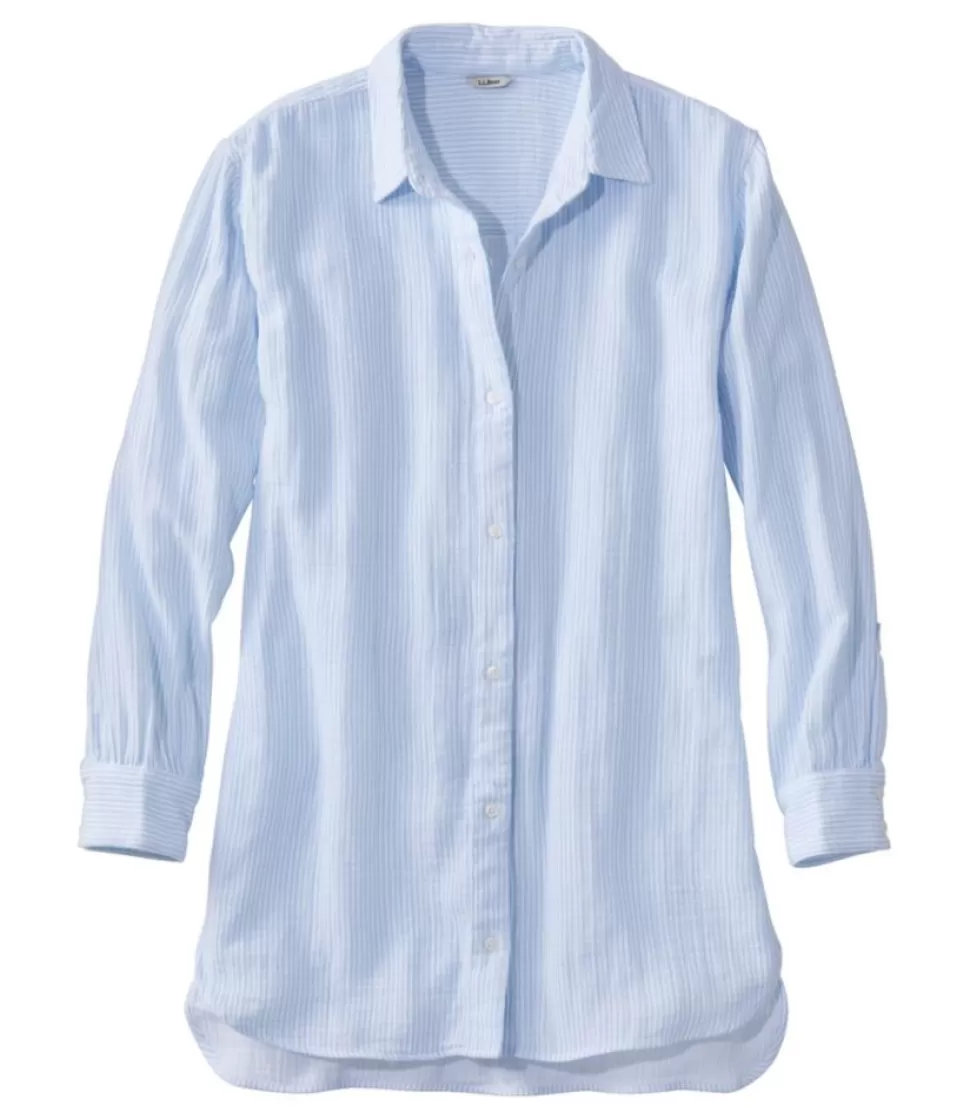 womens_cloud_gauze_coverup_shirt_stripe_2.webp Store "Women's Cloud Gauze Cover-Up Shirt, Stripe" Women Swimwear