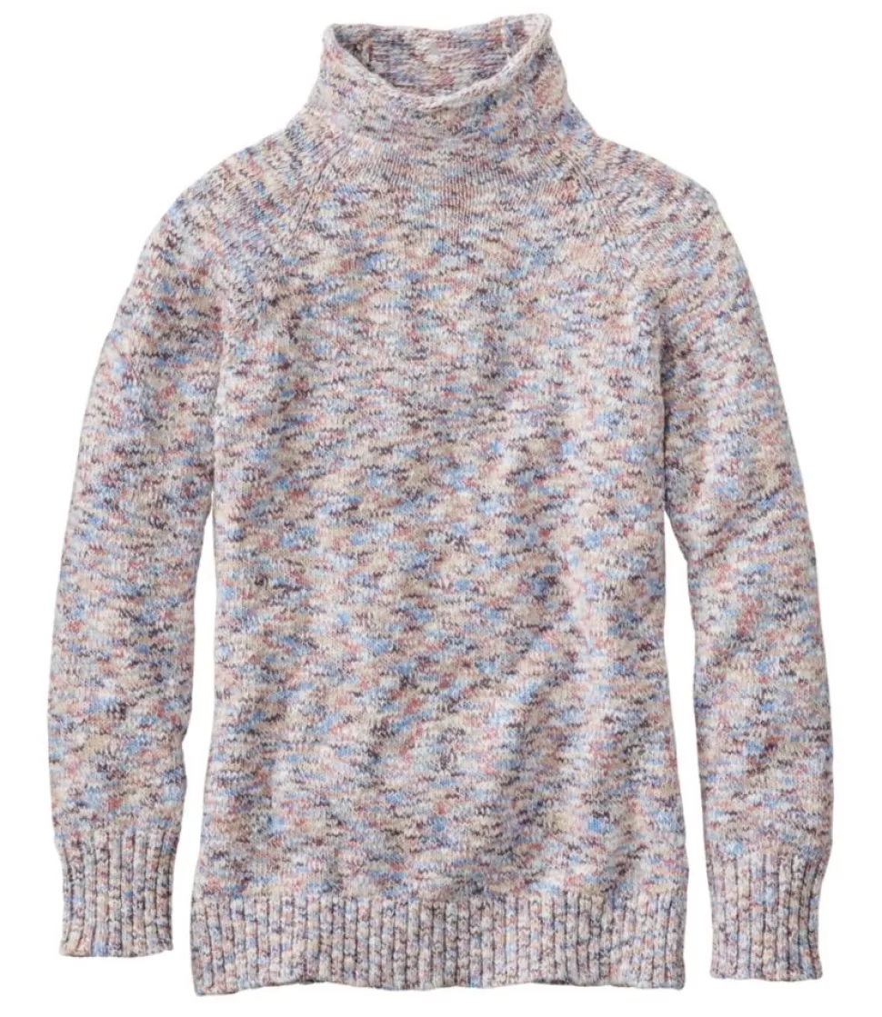 Discount "Women's Cotton Ragg Sweater, Funnelneck Pullover Space-Dye" Women Sweaters