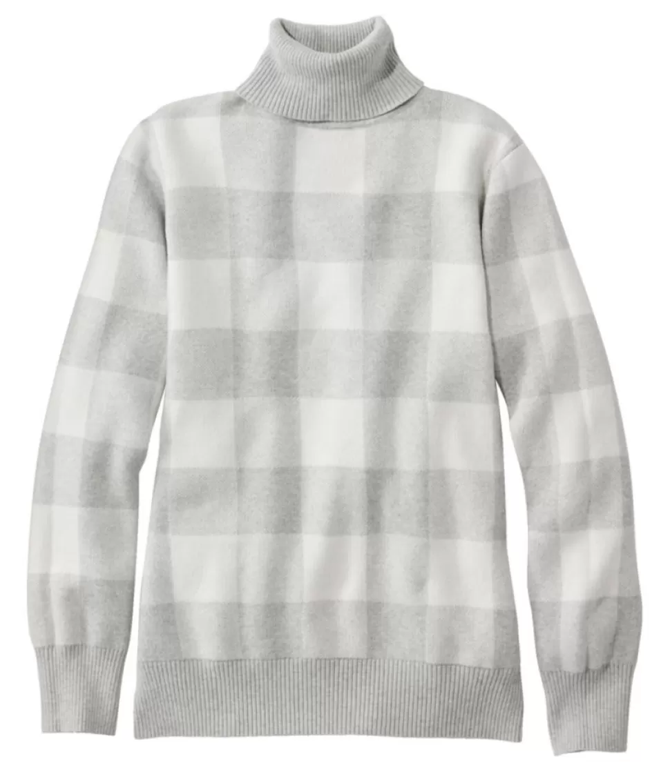 Cheap "Women's Cotton/Cashmere Sweater, Turtleneck Jacquard" Women Sweaters