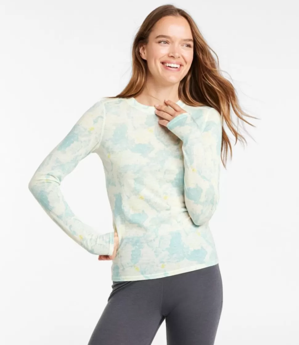 Clearance "Women's Cresta Utralight 150 Crew Top, Print" Women Base Layers