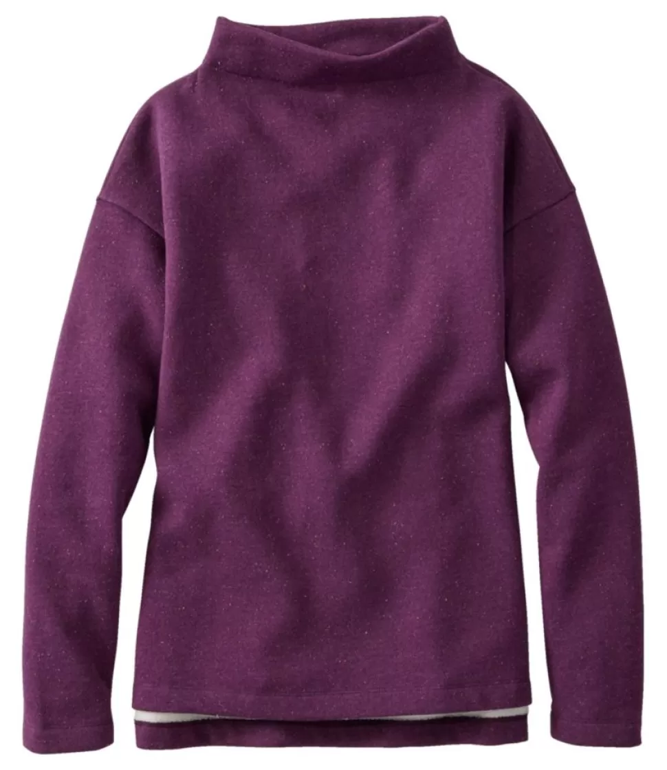 Hot "Women's Double L Soft Donegal Sweatshirt, Funnelneck" Women Sweatshirts