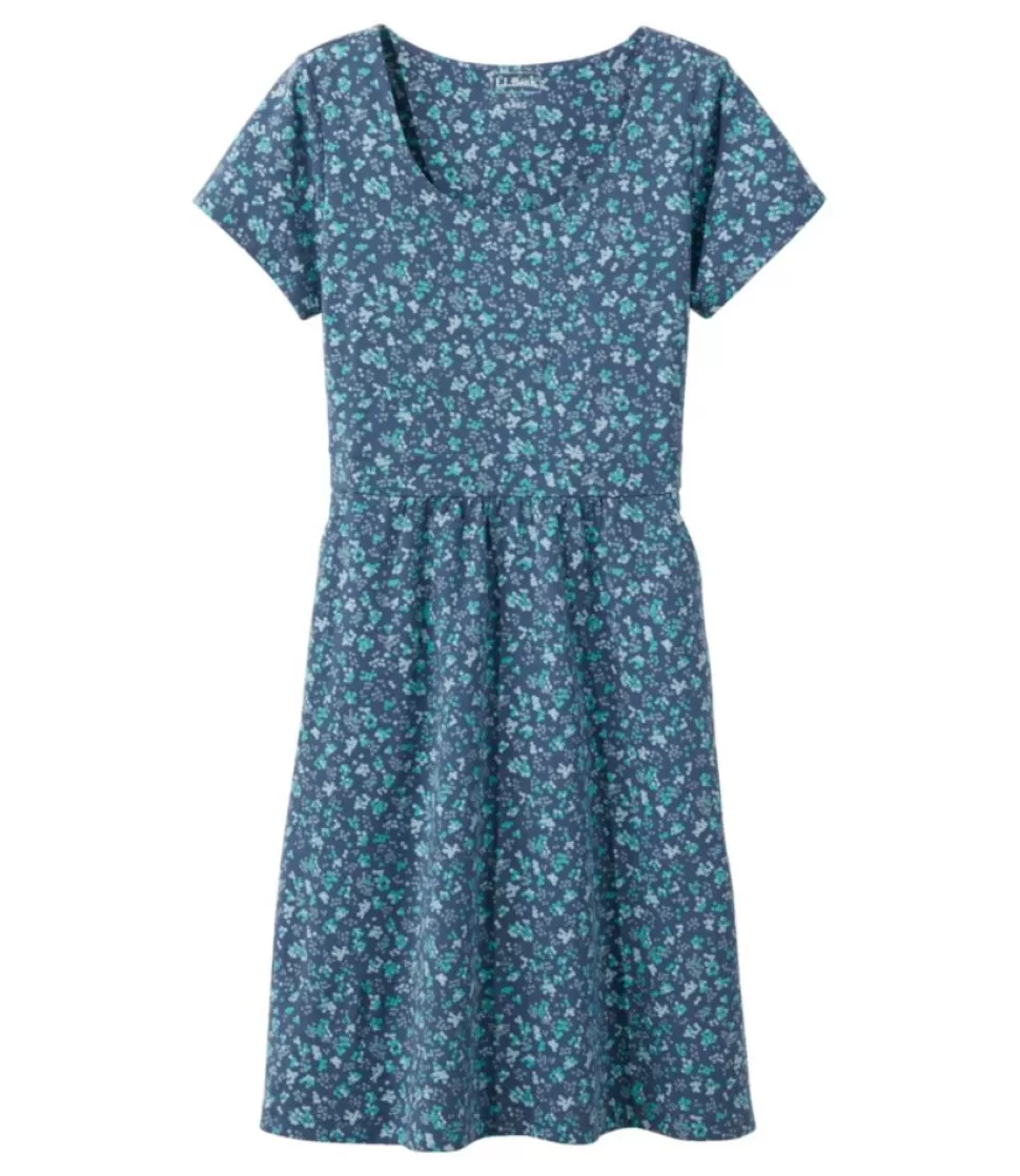 Clearance "Women's Easy Cotton Fit-and-Flare Dress, Pattern" Women Dresses & Skirts