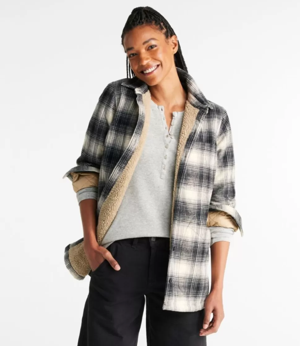 Discount "Women's Heritage Chamois Shirt, Sherpa-Lined Shacket Pattern" Women Shirts & Tops