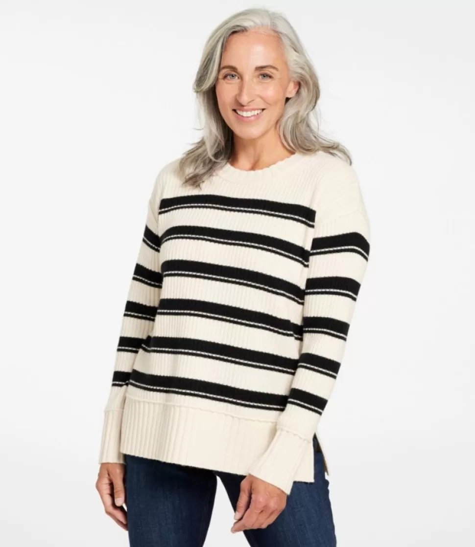 Online "Women's Heritage Heirloom Wool/Cashmere Sweater, Crewneck Stripe" Women Sweaters