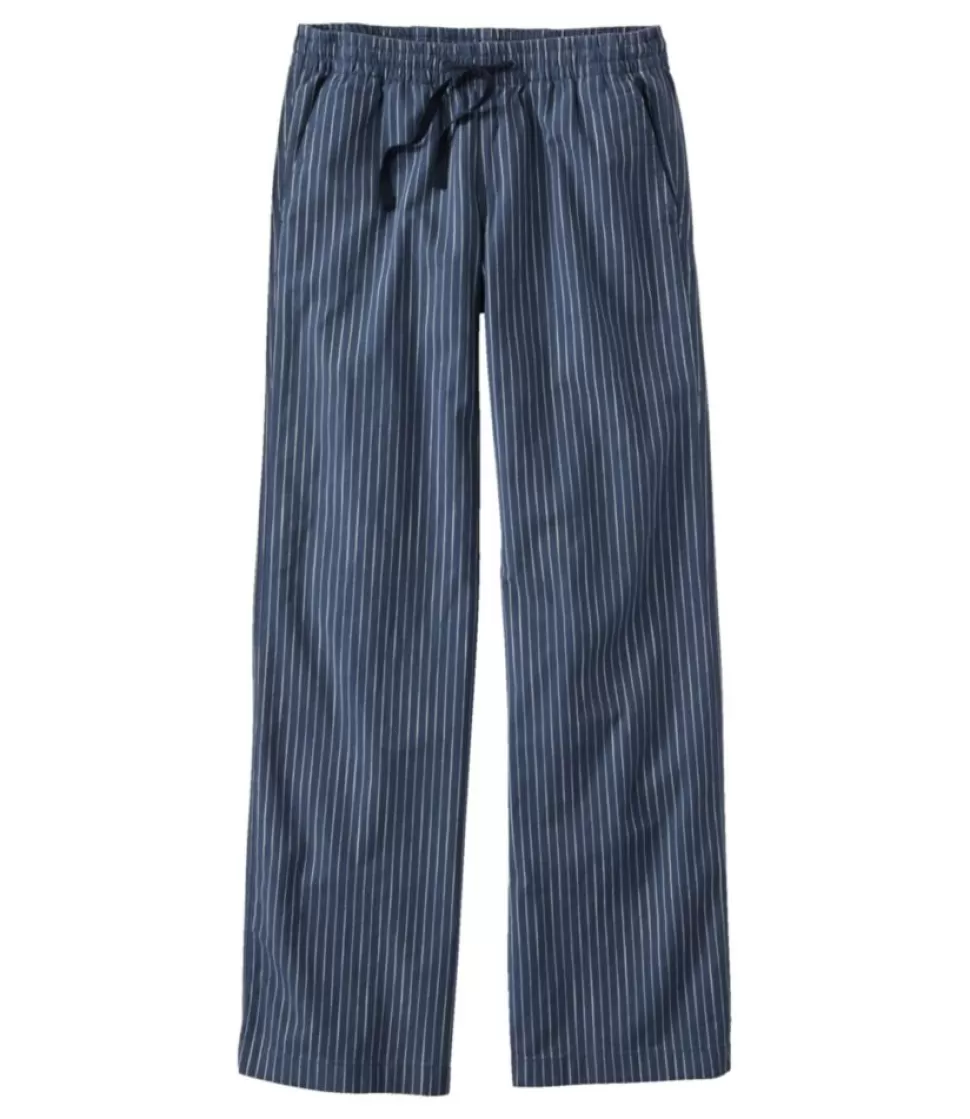 Hot "Women's Lakewashed Pull-On Chinos, Mid-Rise Wide-Leg Stripe Chambray" Women Pants