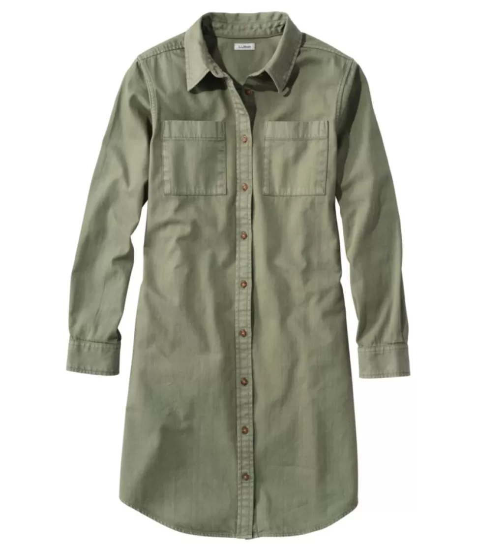Outlet "Women's L.L. Bean Heritage Washed Denim Shirt Dress, Garment-Dye" Women Dresses & Skirts