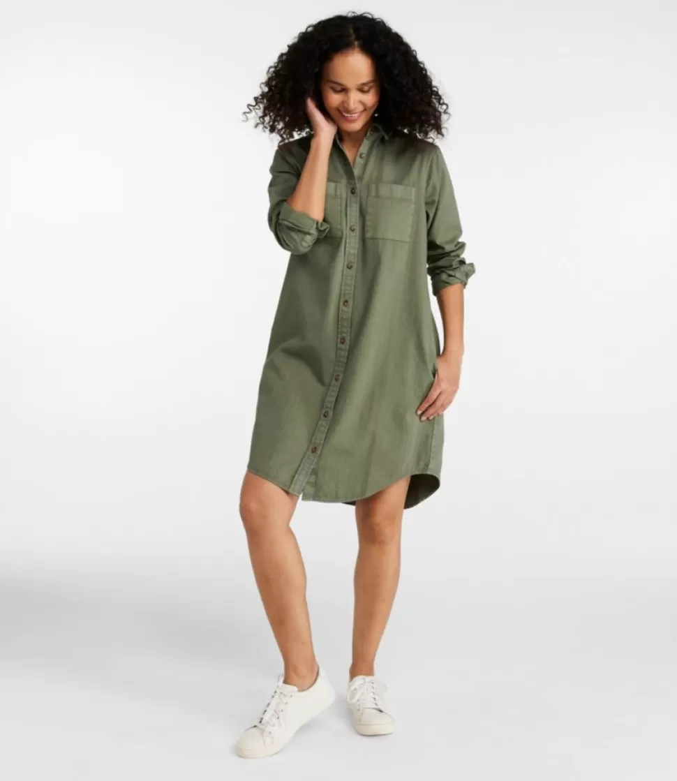 Outlet "Women's L.L. Bean Heritage Washed Denim Shirt Dress, Garment-Dye" Women Dresses & Skirts