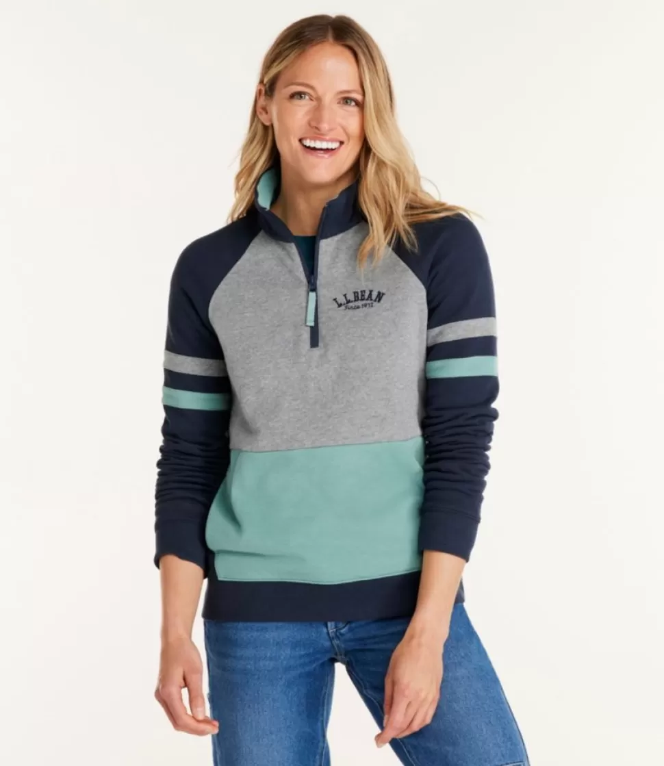 Discount "Women's 1912 Sweatshirt, Quarter-Zip Colorblock" Women Sweatshirts