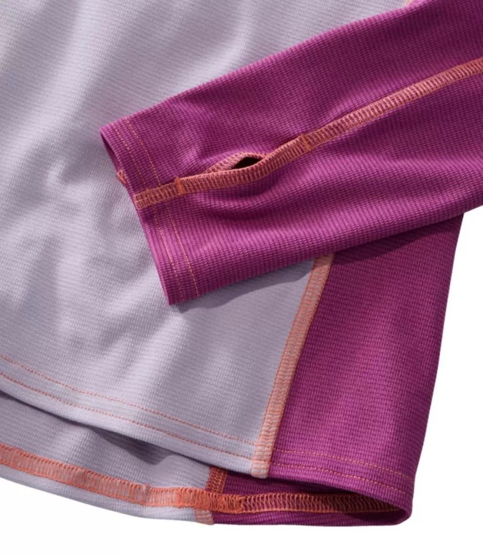 Best Sale "Women's Midweight Baselayer Crew, Long Sleeve Color Block" Women Base Layers