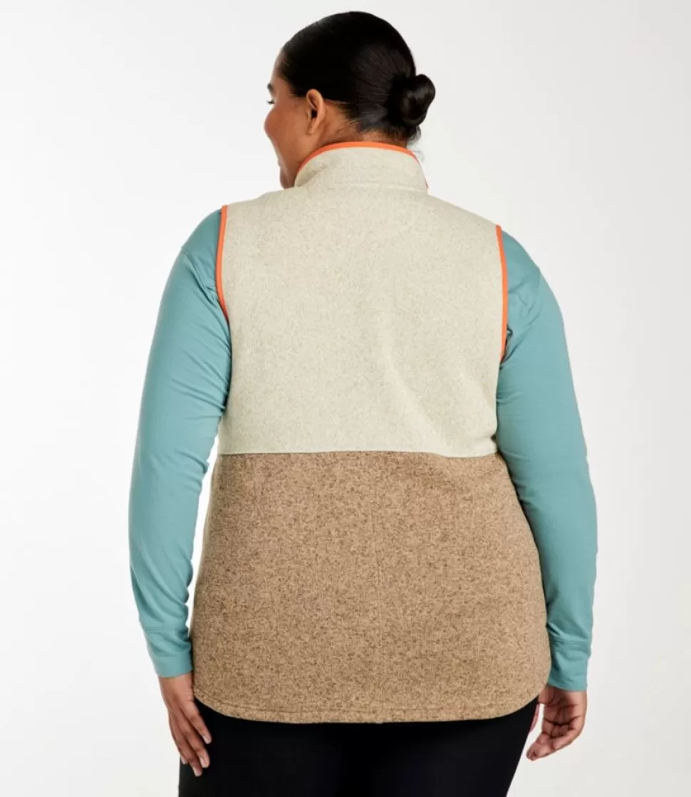 Fashion "Women's Sweater Fleece, Long Vest Colorblock" Women Fleece | Activewear