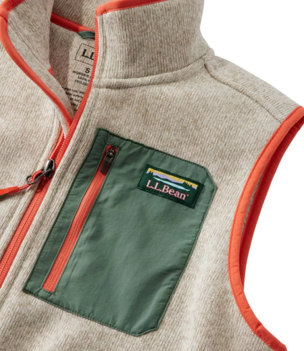 Fashion "Women's Sweater Fleece, Long Vest Colorblock" Women Fleece | Activewear