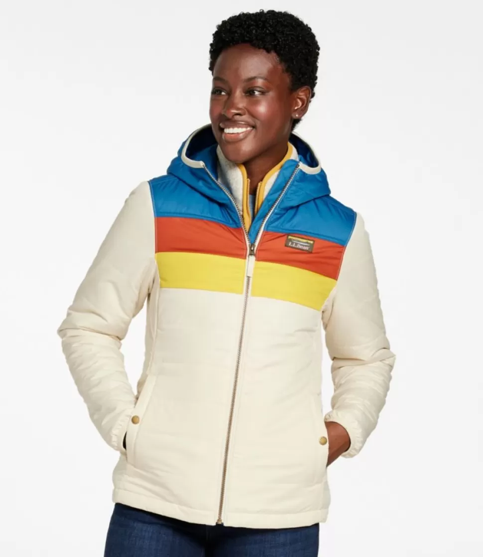 Outlet "Women's Mountain Classic Puffer Hooded Jacket, Colorblock" Women Insulated Jackets