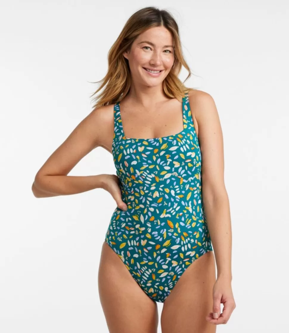Fashion "Women's New Currents Swimwear, Squareneck Tanksuit Print" Women Swimwear