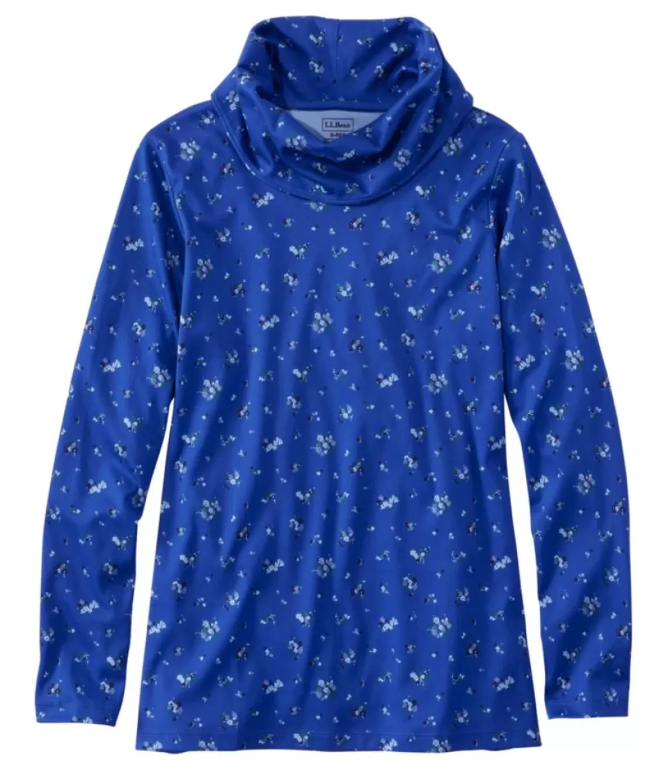 New "Women's Pima Cotton Tee, Long-Sleeve Cowlneck Print" Women Shirts & Tops