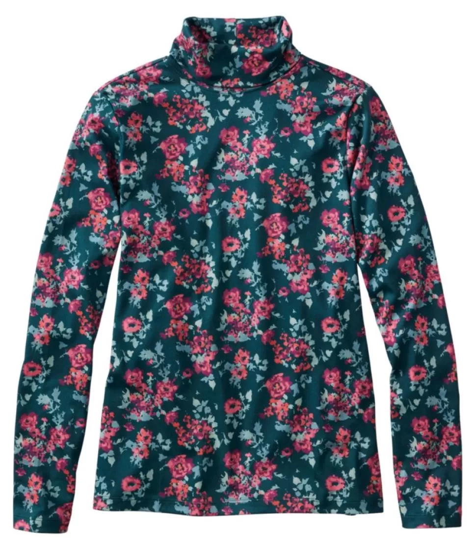 New "Women's Pima Cotton Turtleneck, Long-Sleeve Print" Women Shirts & Tops