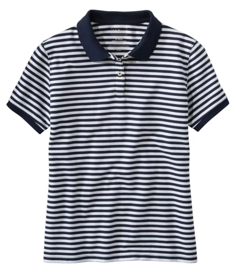 Online "Women's Premium Double L Polo, Short-Sleeve Relaxed Fit Stripe" Women Shirts & Tops