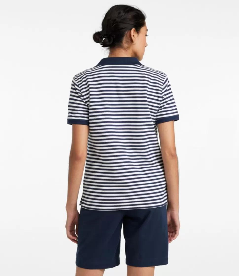 Online "Women's Premium Double L Polo, Short-Sleeve Relaxed Fit Stripe" Women Shirts & Tops