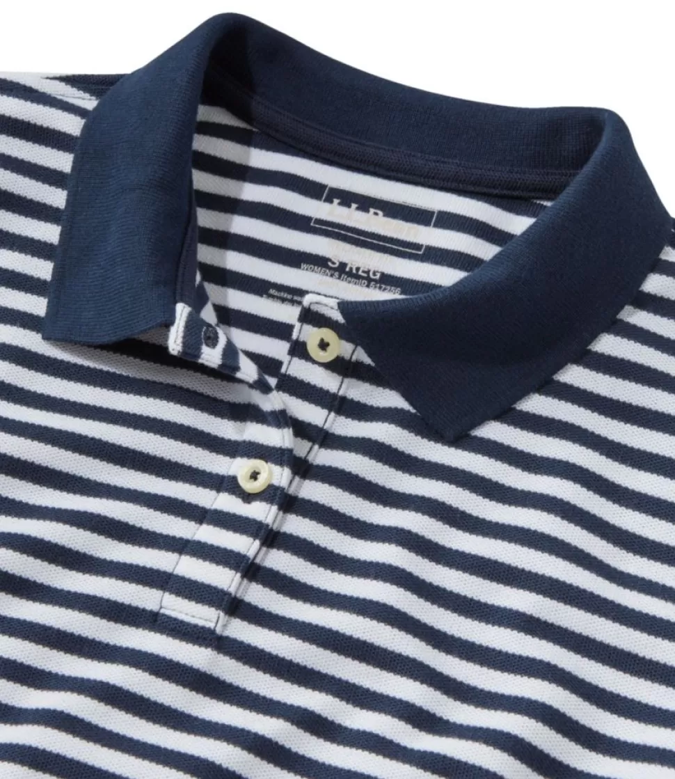 Online "Women's Premium Double L Polo, Short-Sleeve Relaxed Fit Stripe" Women Shirts & Tops