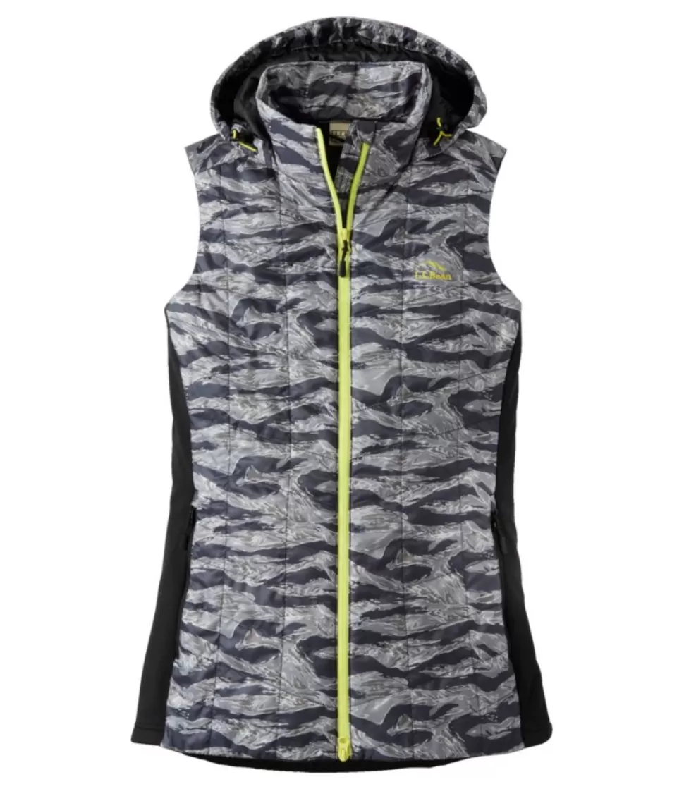Shop "Women's PrimaLoft Packaway Long Vest, Print" Women Vests