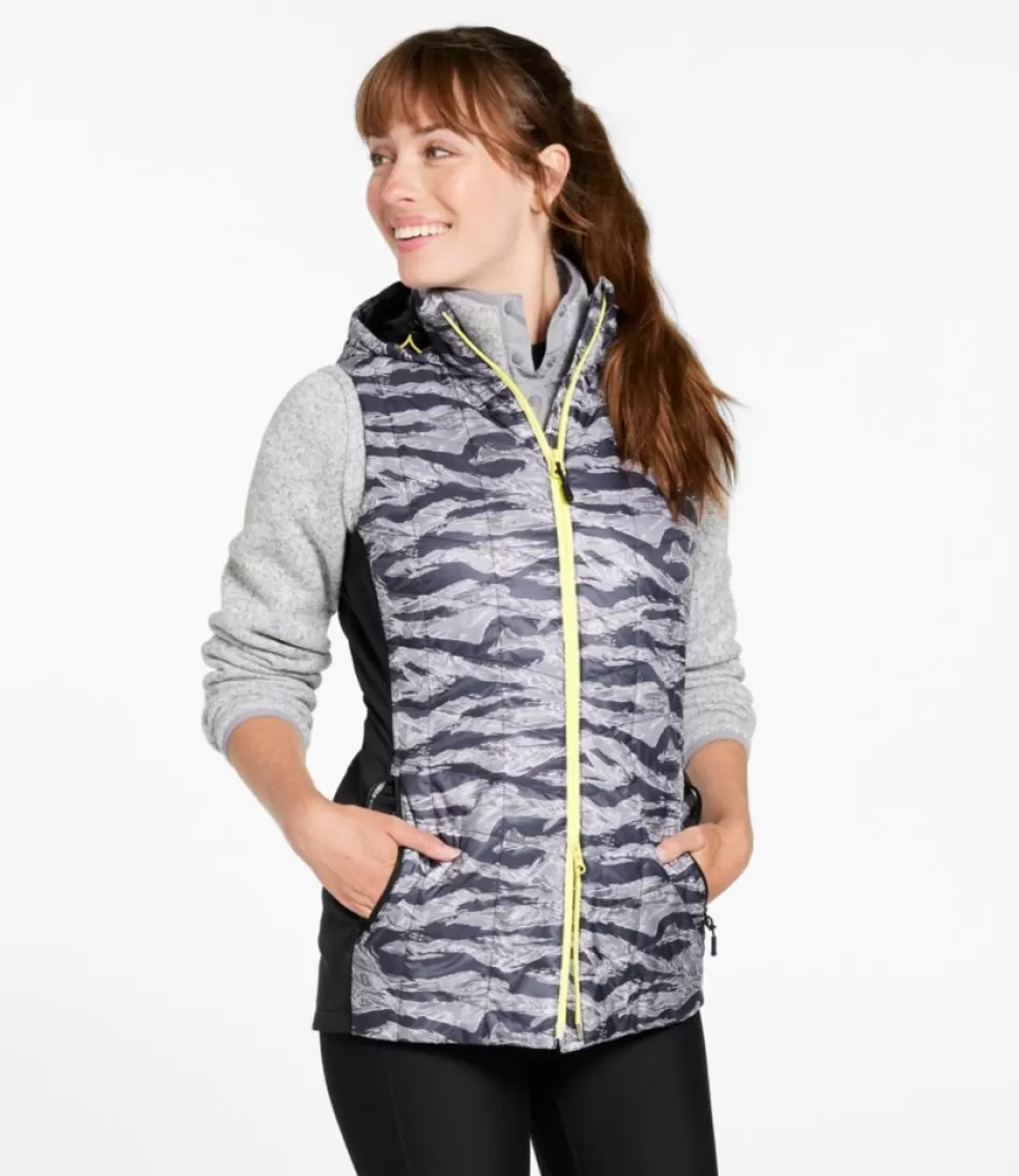 Shop "Women's PrimaLoft Packaway Long Vest, Print" Women Vests