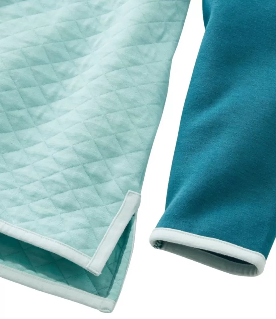 Best Sale "Women's Quilted Sweatshirt, Mockneck Tunic Colorblock" Women Sweatshirts